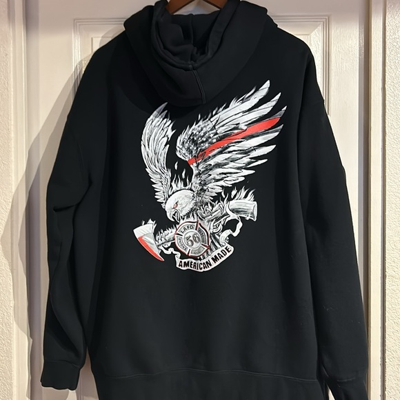 Independent Hoodie Eagle Flag Fire Department - Picture 5 of 6